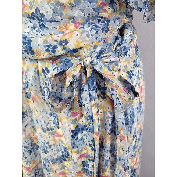 Lauren Ralph Lauren Floral Georgette Faux Wrap Midi Dress 18 NWT Belted Romantic - Picture 5 of 15